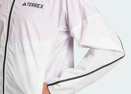 Cortaviento Adidas Terrex MT Mujer Blanco Dash Grey Reciclado UPF