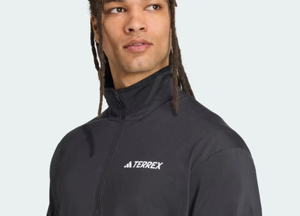 Polar Adidas Terrex MT Fleece Hombre Negro Climawarm Medio Cierre