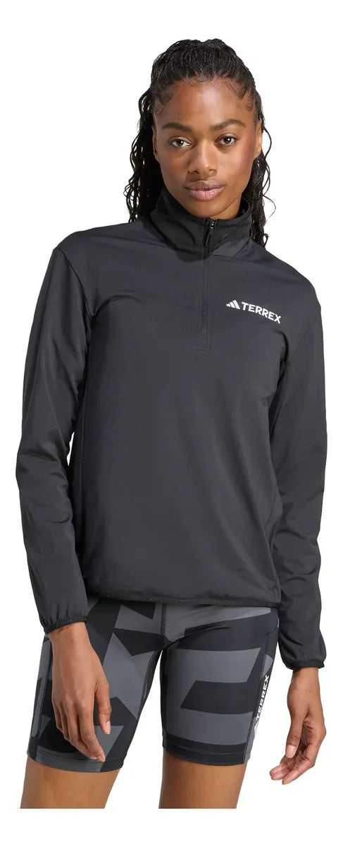 Polar Adidas Terrex MT CW Mujer Negro Climawarm Medio Cierre
