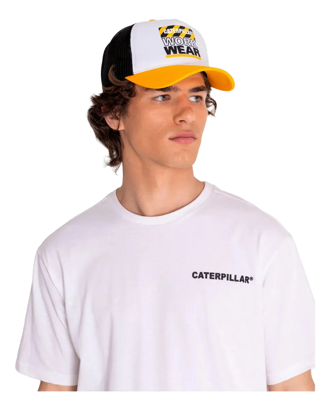 Jockey Caterpillar Foam Trucker Blanco