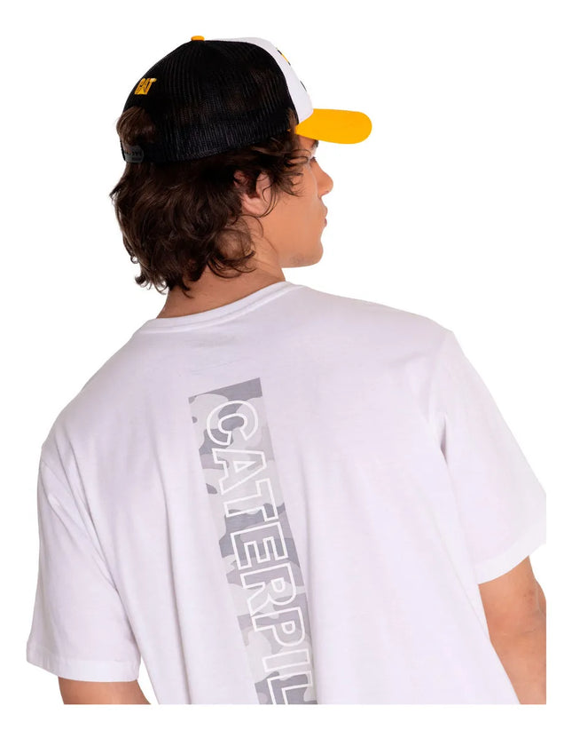 Jockey Caterpillar Foam Trucker Blanco