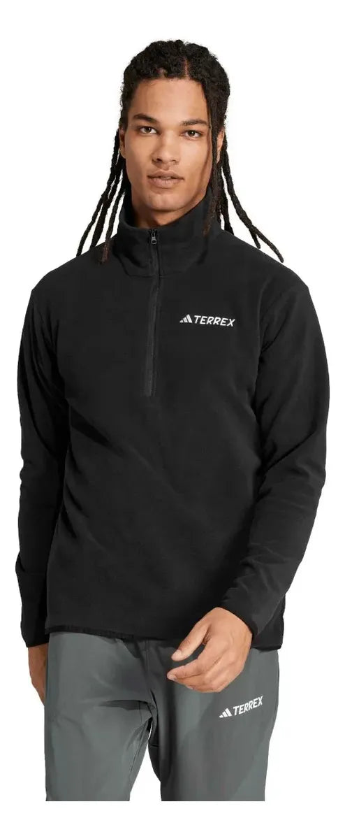 Polar Adidas Terrex MT Essentials Fleece Hombre Negro Reciclado