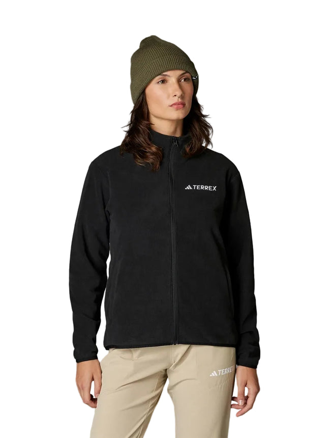 Polar Adidas Terrex MT Essentials Full Zip Mujer Negro Reciclado