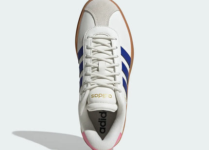 Zapatilla Adidas Blanca Plataforma Líneas Azules Court Bold