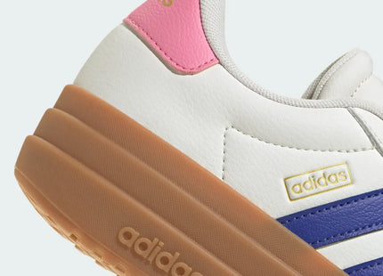 Zapatilla Adidas Blanca Plataforma Líneas Azules Court Bold