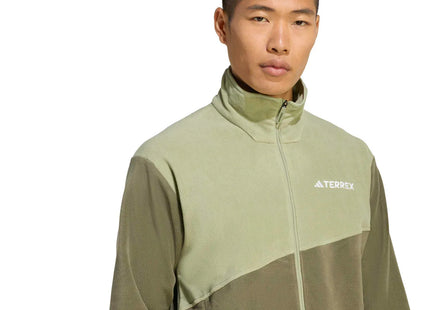 Polar Adidas Terrex MT Full Zip Hombre Verde Oliva Fleece Reciclado