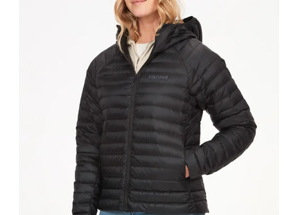 Chaqueta Marmot Hype Down Hoodie Mujer Negro Pertex 800FP ExpeDRY