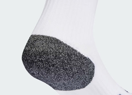 CALCETIN DE FUTBOL ADIDAS BLANCO CON DETALLES NEGROS