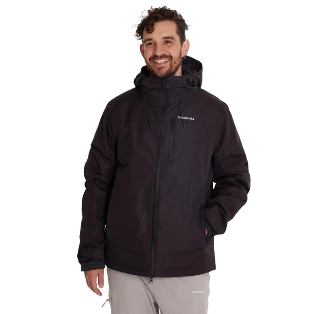 Parka Merrell 3 en 1 Hombre Negro Impermeable 5K Polar