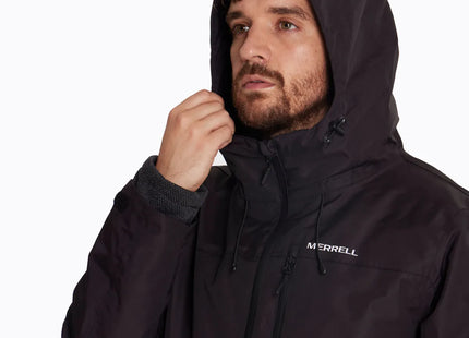 Parka Merrell 3 en 1 Hombre Negro Impermeable 5K Polar