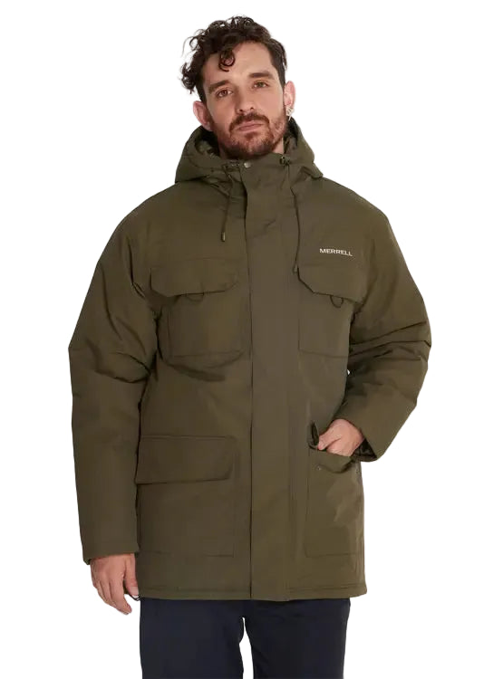 Parka Merrell Technical Hombre Verde Oliva Impermeable 5K