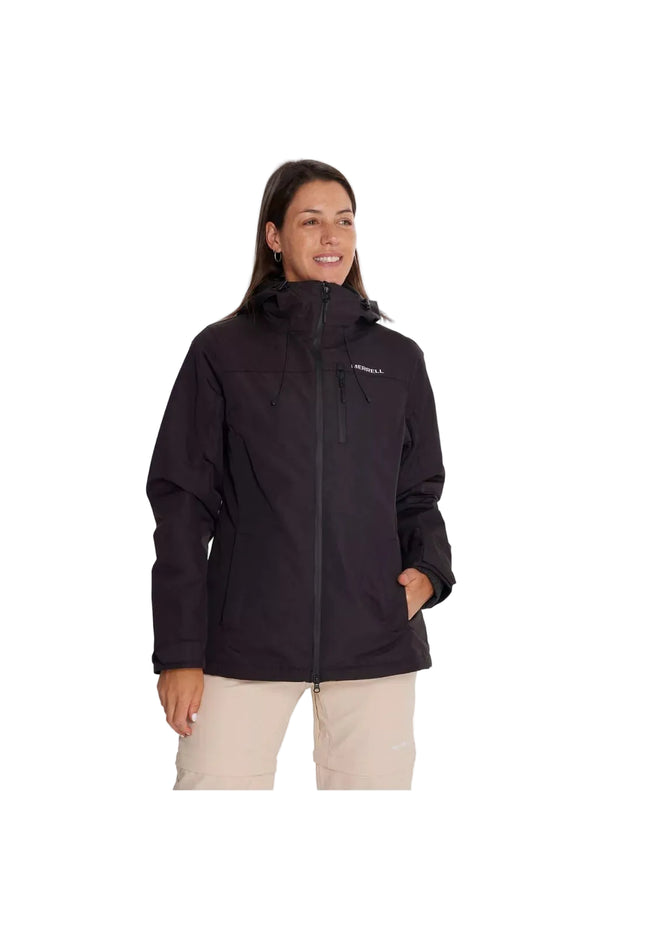 Parka Merrell 3 en 1 Mujer Negro Impermeable 5K Polar