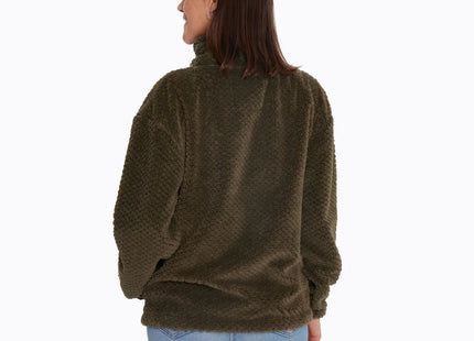 Polar Merrell Shaggy Half Mujer Verde Oliva Peludito 1/4 Zip
