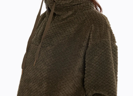 Polar Merrell Shaggy Half Mujer Verde Oliva Peludito 1/4 Zip