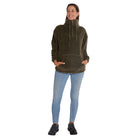 Polar Merrell Shaggy Half Mujer Verde Oliva Peludito 1/4 Zip
