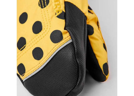 Mitón Hestra Baby Zip Long Bebé Amarillo Mostaza Nieve