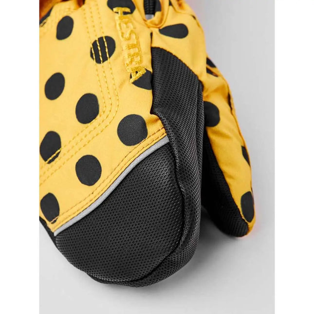 Mitón Hestra Baby Zip Long Bebé Amarillo Mostaza Nieve