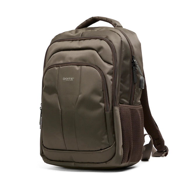 Mochila Doite Bookpack Helix 30L Café Laptop 18 USB Integrado