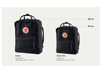 Mochila Fjällräven Kånken Mini Negro Unisex Niño Adulto