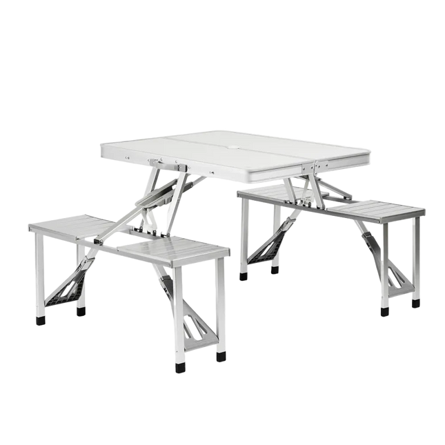MESA ALUMINIO DOITE PLEGABLE 4 ASIENTOS