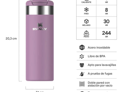 Botella Stanley AeroLight Transit Bottle 470ml Lila Liviana