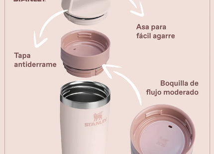 Mug Stanley Café To Go 350ml Rosa Palo Acero Inoxidable