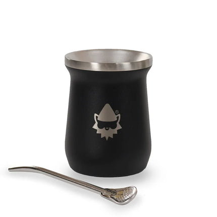 Matera Termica Gnomo 236 Ml Acero Inoxidable Con Bombilla Outdoor