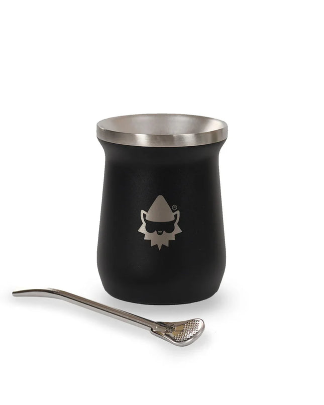 Matera Termica Gnomo 236 Ml Acero Inoxidable Con Bombilla Outdoor