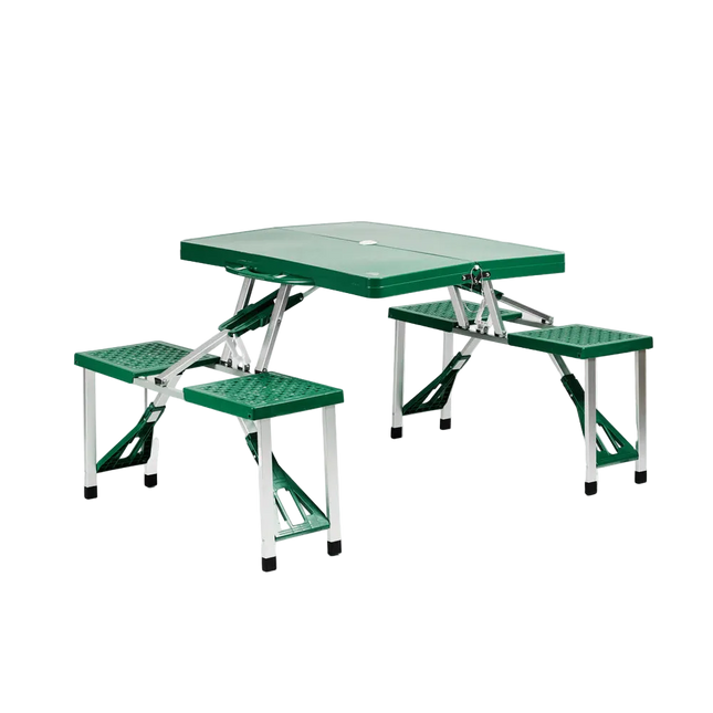 MESA PLEGABLE DOITE VERDE 4 PERSONAS - CAMPING