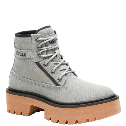 Botín Canvas Mujer Colorado Max 6 Gris Claro Cat