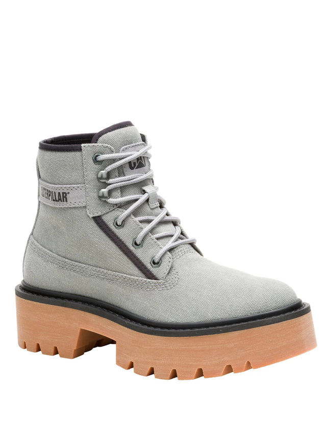 Botín Canvas Mujer Colorado Max 6 Gris Claro Cat