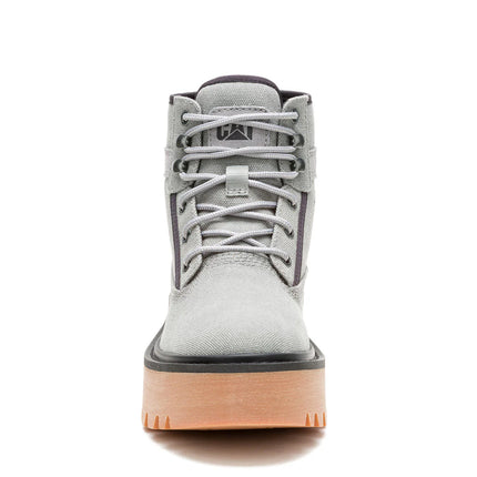 Botín Canvas Mujer Colorado Max 6 Gris Claro Cat