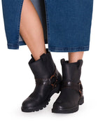 Bota Casual Cuero Mujer Grader Harness Negra Cat