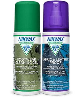 Set Limpieza Calzado Nikwax Fabric Leather Duo Pack Gel Impermeabilizante