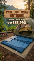 Pack Cucharita Outdoor 2 Sacos de Dormir Unibles