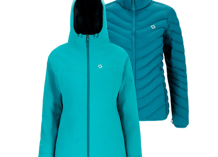 Parka Doite Skada 3 en 1 Mujer Teal Technoactive 10K Sorona