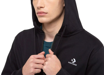 Polerón Converse Star Chevron Full Zip Hombre Negro Algodón