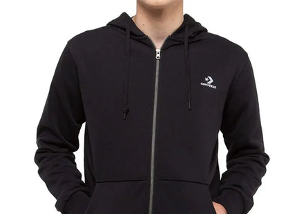 Polerón Converse Star Chevron Full Zip Hombre Negro Algodón