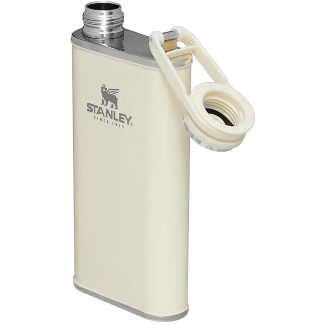 Petaca Stanley Wide Mouth Flask 236ml Crema Brillante Acero