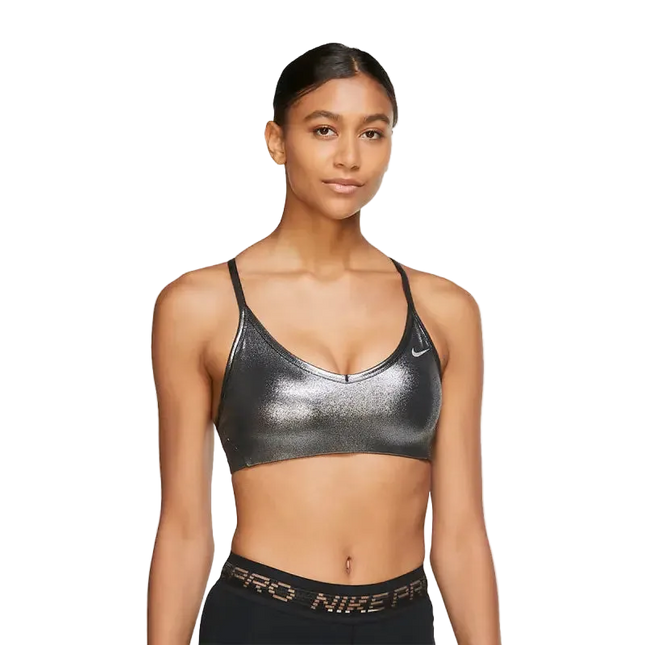 Top Mujer Nike Indy Shimmer Negro/Brillo