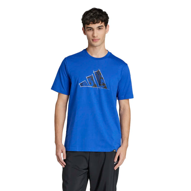 Polera Hombre Adidas Azúl 3 Barras