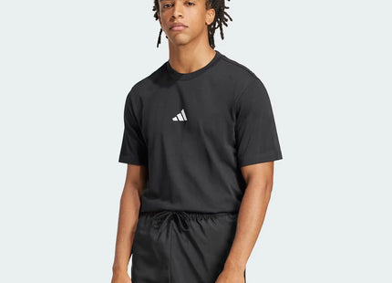 POLERA ADIDAS HOMBRE NEGRA LOGO BLANCO