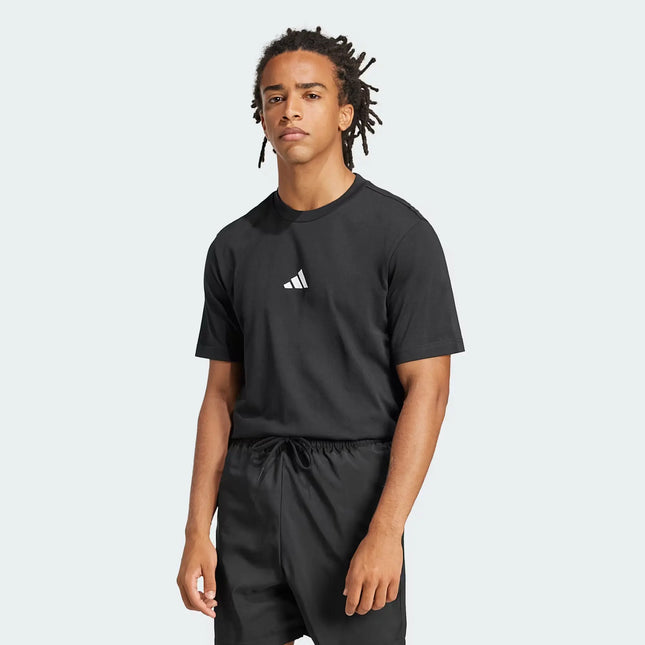 POLERA ADIDAS HOMBRE NEGRA LOGO BLANCO