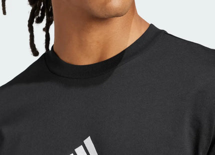 POLERA ADIDAS HOMBRE NEGRA LOGO BLANCO