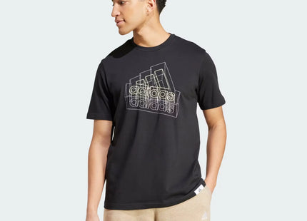POLERA ADIDAS HOMBRE NEGRA TECH LOGO BOS