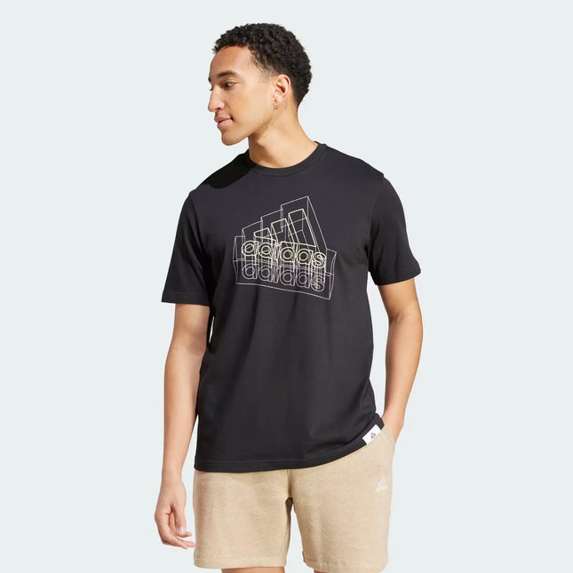 POLERA ADIDAS HOMBRE NEGRA TECH LOGO BOS