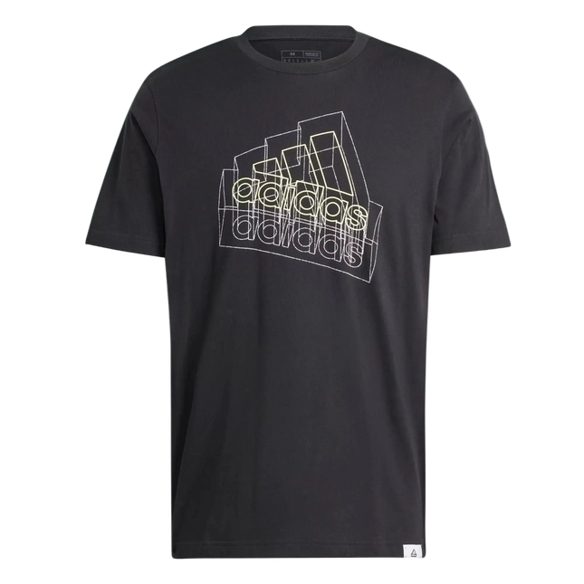 POLERA ADIDAS HOMBRE NEGRA TECH LOGO BOS