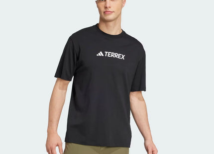 Polera Hombre Adidas Terrex Negra Logo Clásico