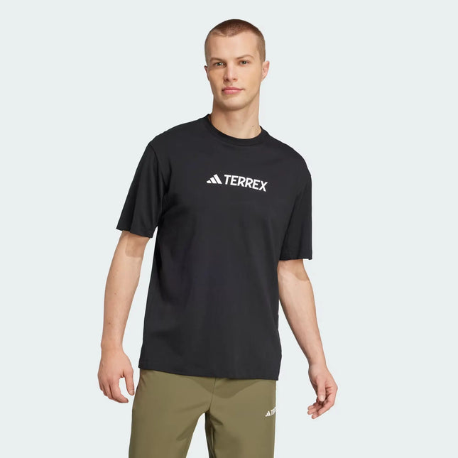 Polera Hombre Adidas Terrex Negra Logo Clásico