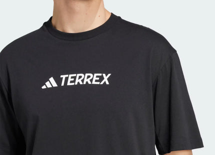Polera Hombre Adidas Terrex Negra Logo Clásico